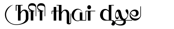 HFF Thai Dye font preview